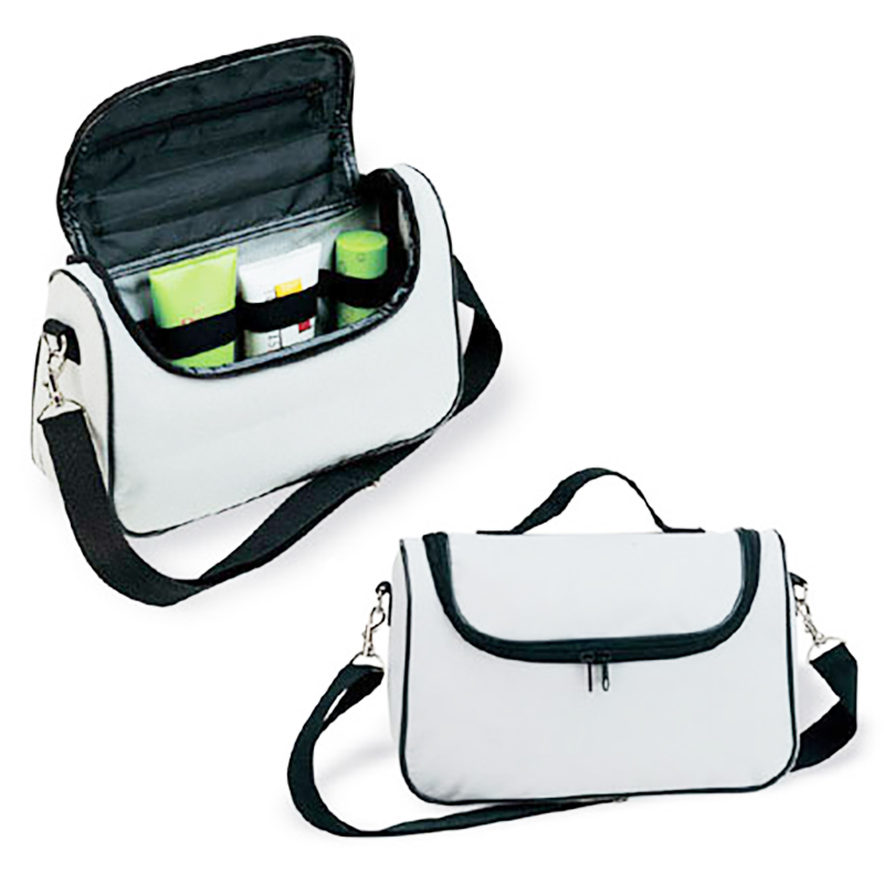 Fashion Women's Outdoor Train Travel Cosmetic Makeup Bag | Toiletry Kit with Shoulder Strap