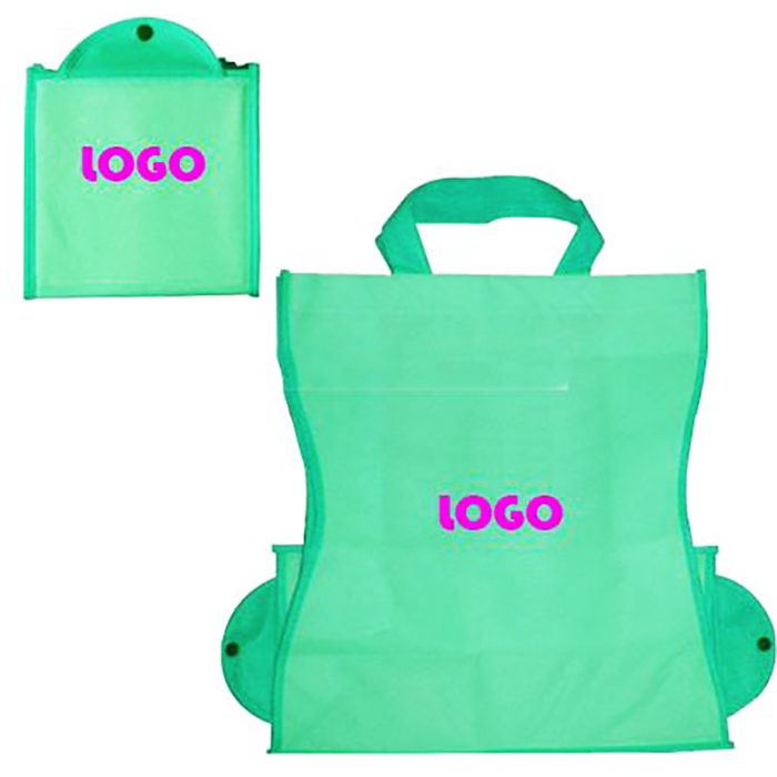 Folding Non-Woven Fabric Shopping Handbags with Button Design - Convenient and Eco-Friendly